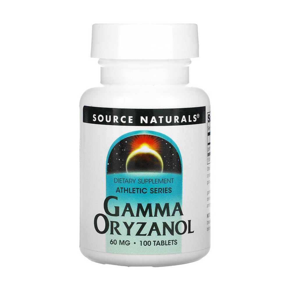 Гамма орізанол Source Naturals Athletic Series Gamma Oryzanol 60 мг, 100 таблеток