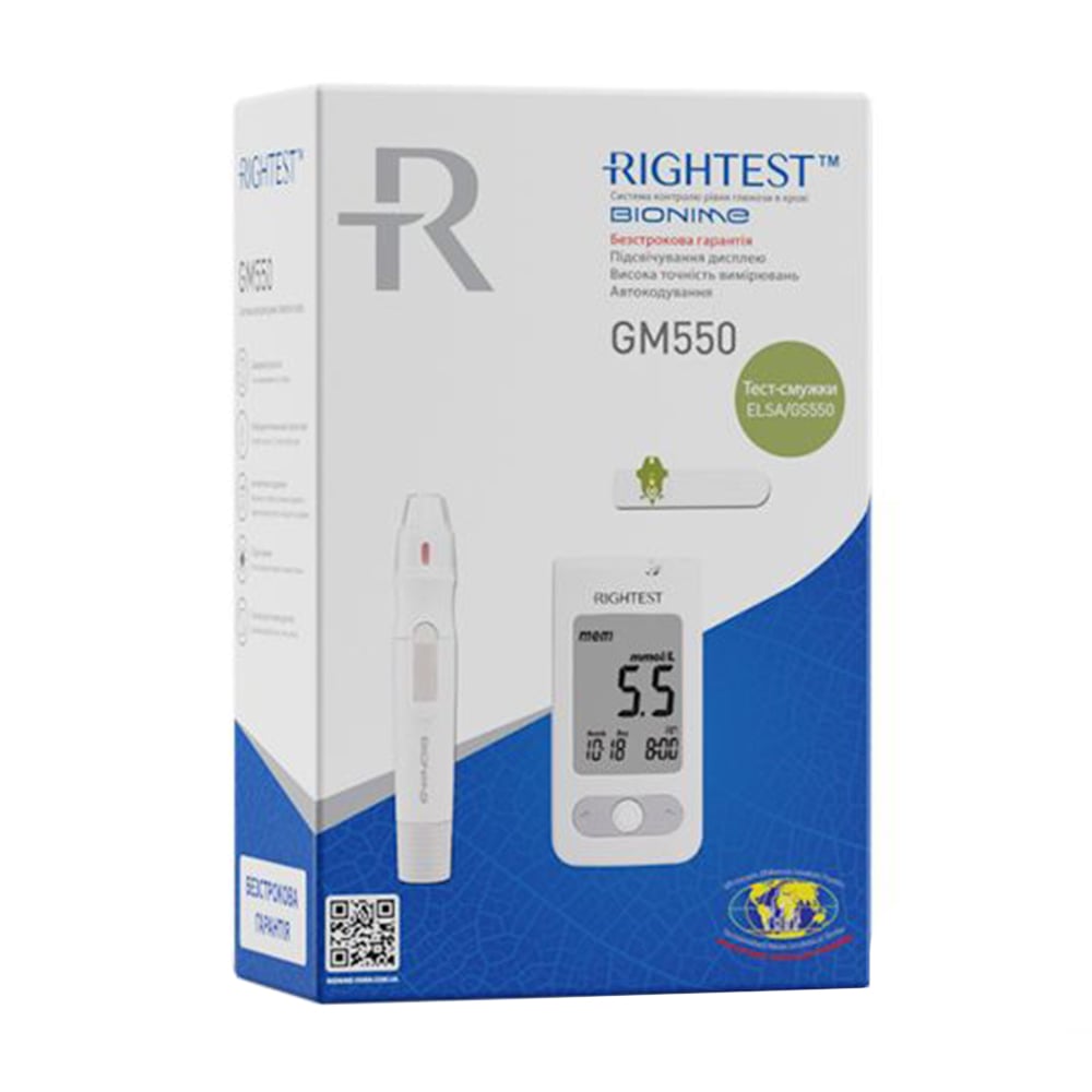 Глюкометр Bionime Rightest GM 550